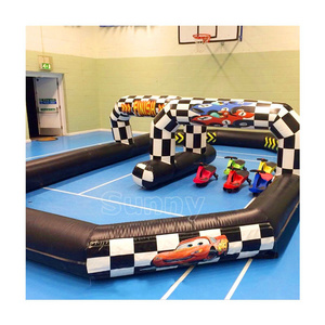 Outdoor game toys go kart race inflatable race bumper ball  mini car racing track for sale