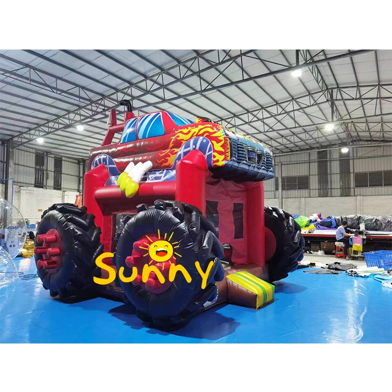 Customized inflatable monster truck bouncy jumping castle moonwalk bouncy castle for kids