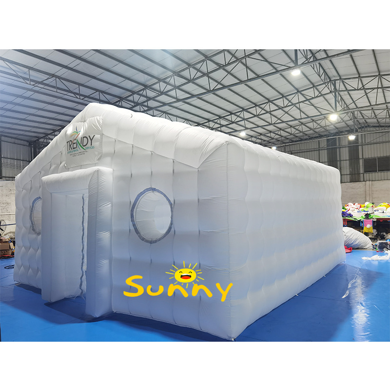 Back inflatable house tent for outdoor events Activities Nightclub Pub Tent Wedding Party Event Cube Marquee Rental