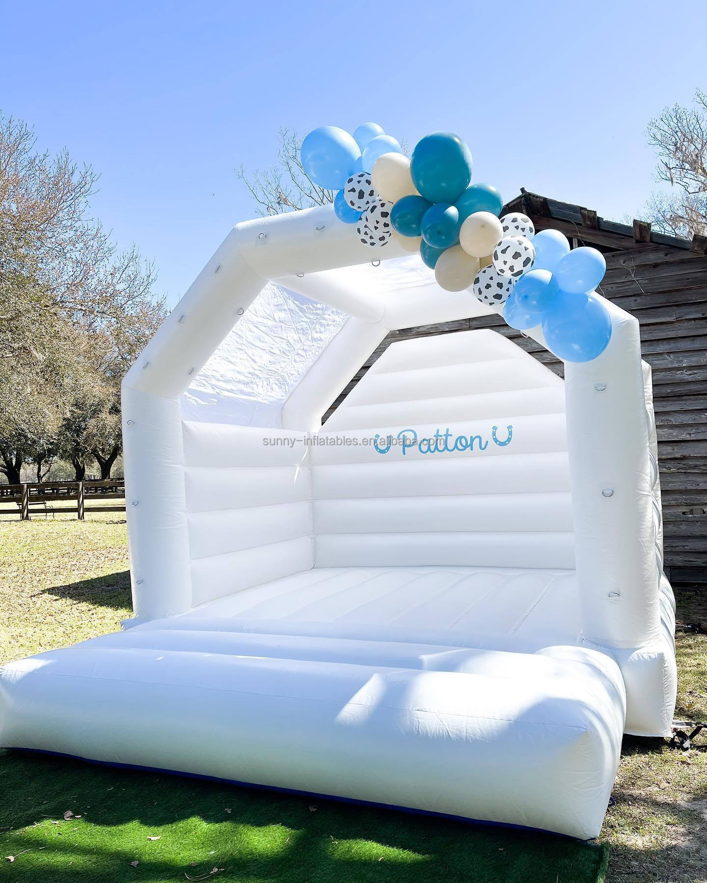 Factory Custom Kid Bounce House Inflatable Wedding Party Inflatable Bounce White Bouncy House Jumping Castle