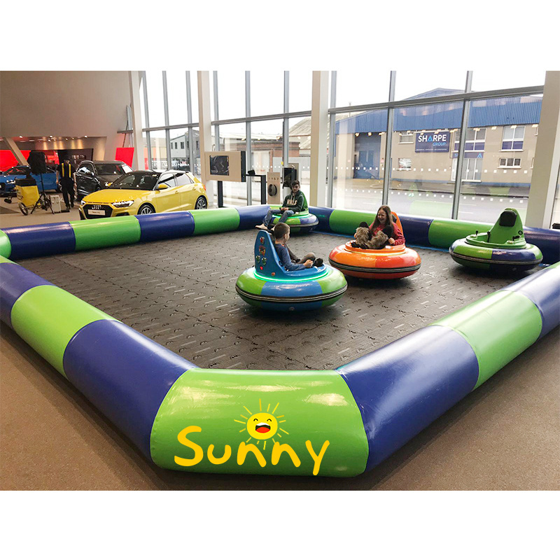 Mini PVC Car Racing Track Inflatable Bumper Car Venue Inflatable Race Track Pipe for Kids Bumper Cars