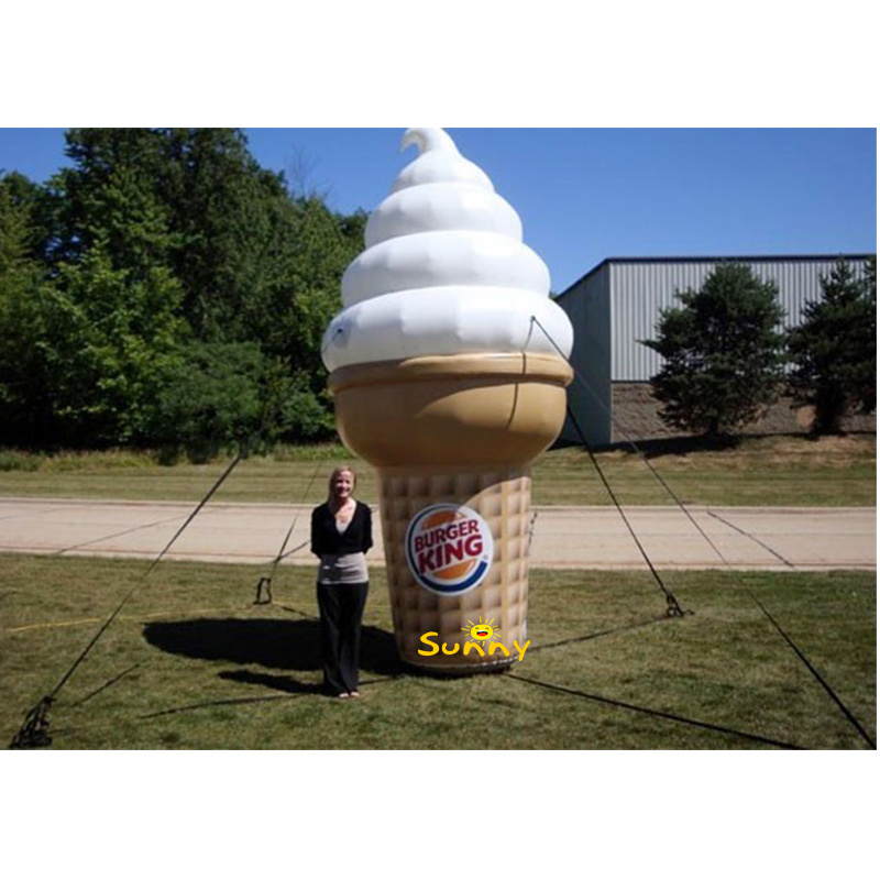 led inflatable ice cream model inflatable ice cream cone for advertising