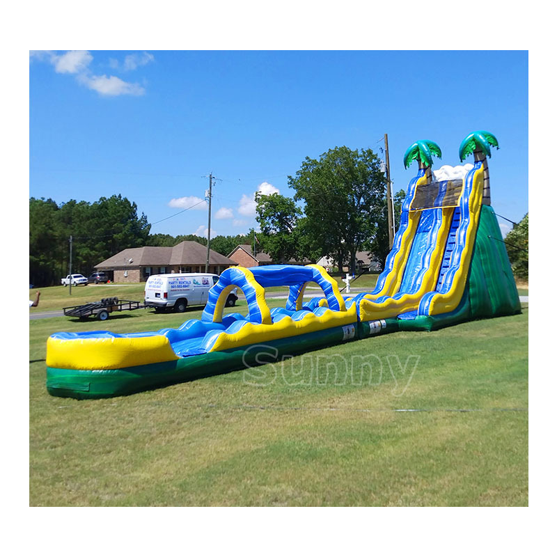 Long playground kids slides adult sliding bouncer pool toboggan gonflable inflatable water slide