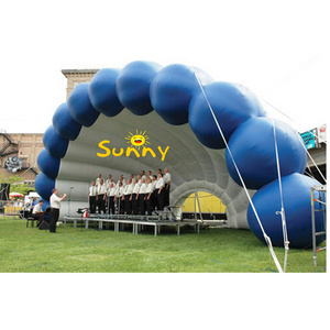 inflatable shell dome event stages arch tent stage cover for outdoor inflatable tent concert