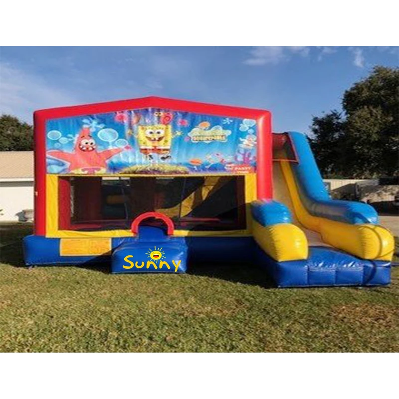 Ocean kids Inflatables Castle Bouncy Jumping Beach Combo Bouncer Slide inflatable playground fish inflatable bounce house