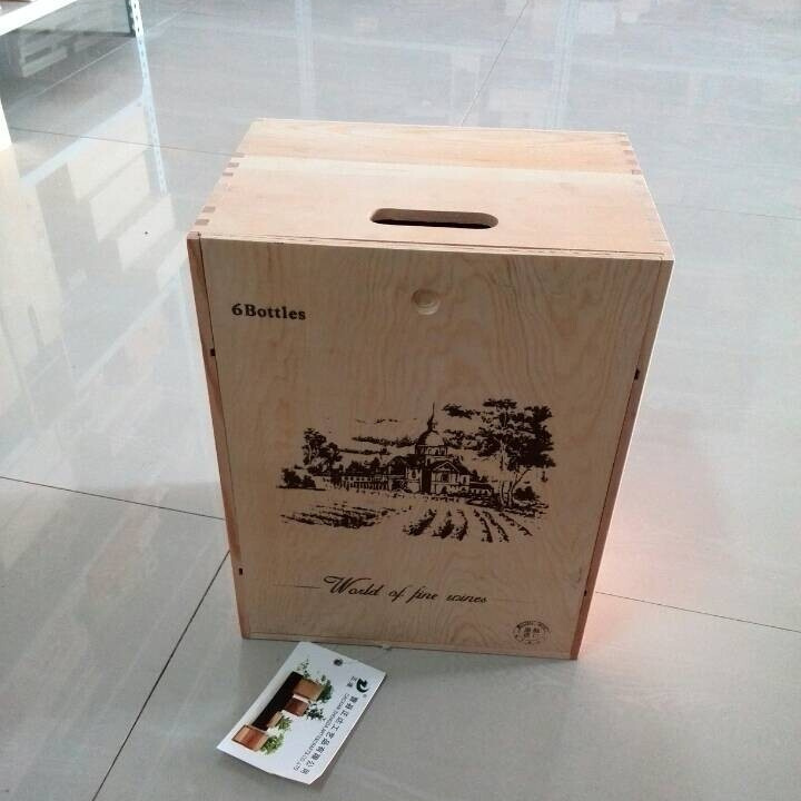 Paulownia Wine Gift Package Wooden Case with Screen Printing or laser or burned logo