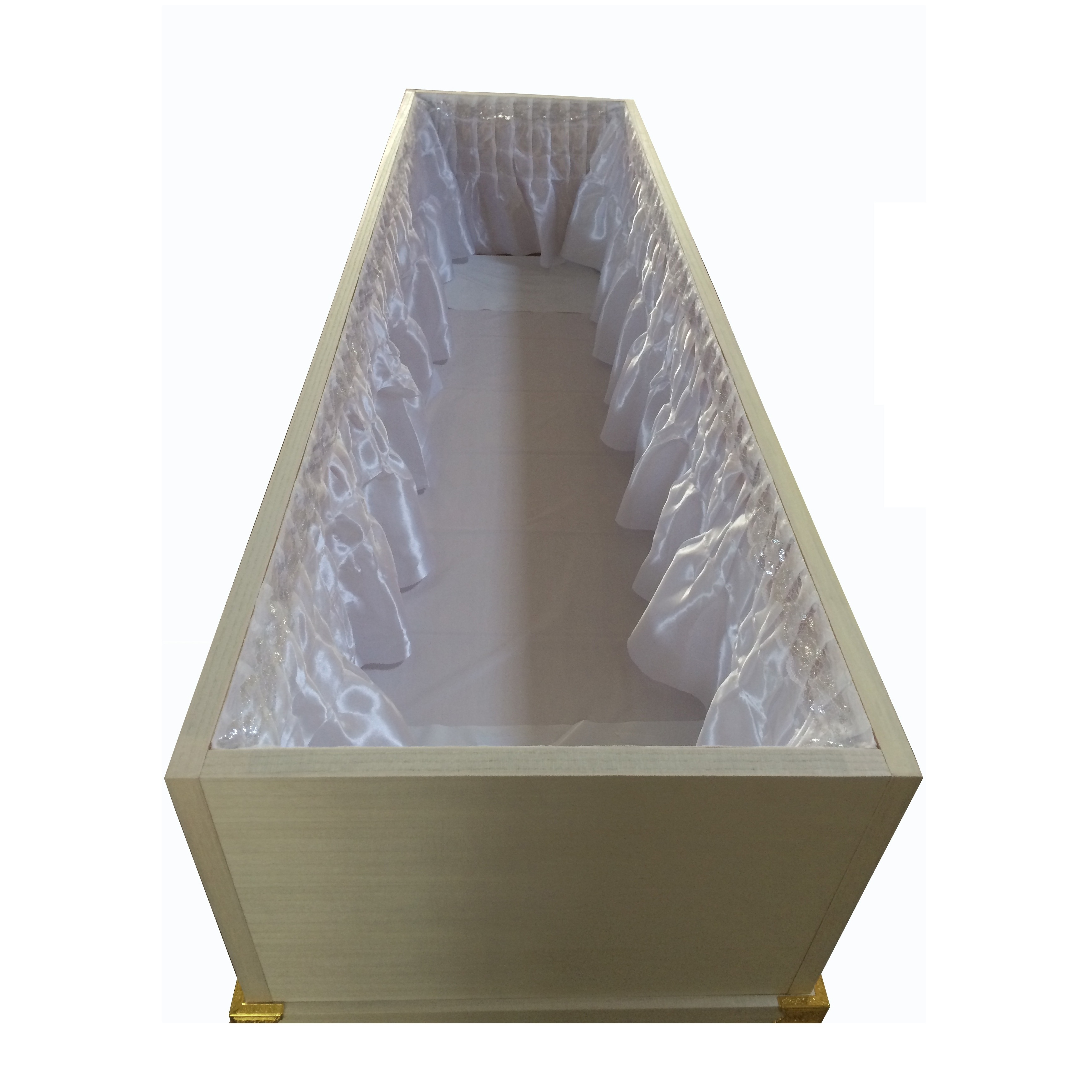 Wholesale Japanese Funeral Supplies Flat Surface Foldable Paulownia Wooden Casket Coffin