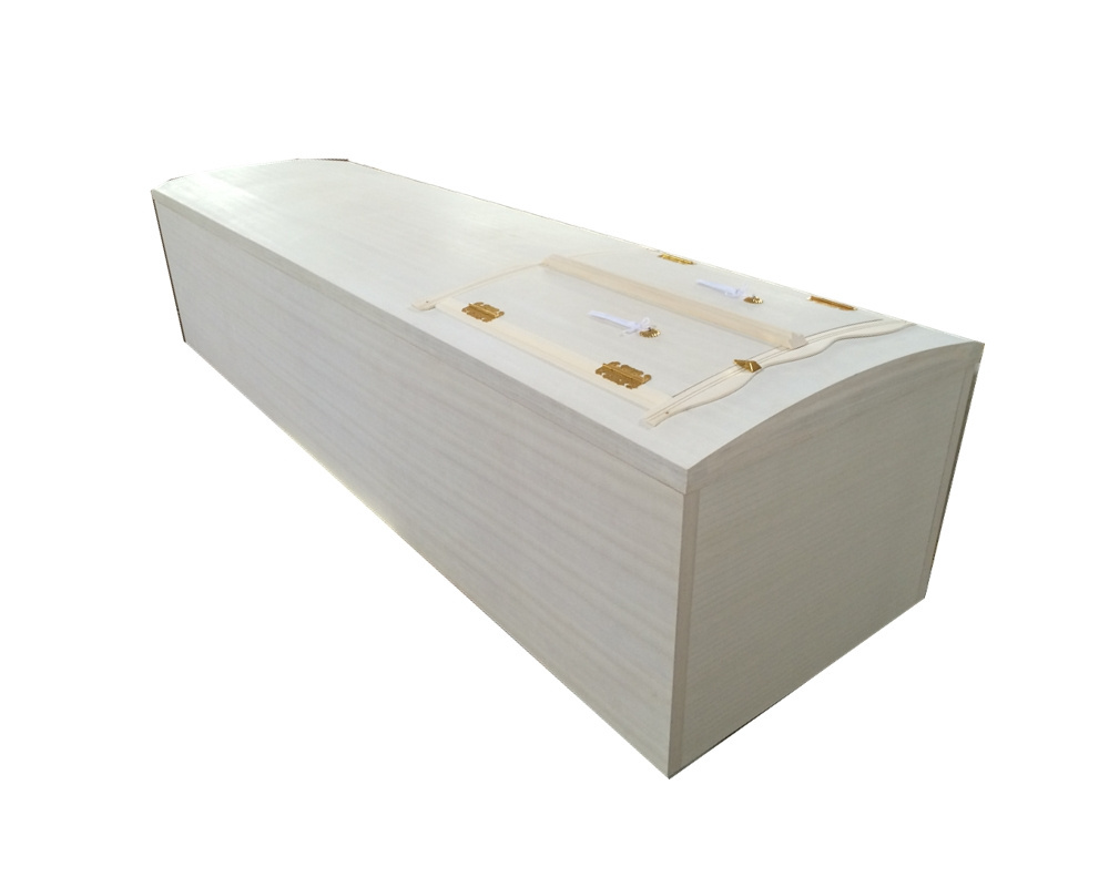 Wholesale Japanese Burial Funeral Supplies R type Foldable Paulownia Wood Coffin