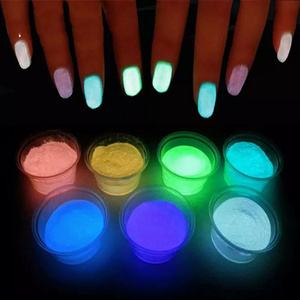 Wholesale 10ml Glow Color In The Dark Nail Luminous acrylic Powder nail Pigment dipping Powder For Nails Carving/extension