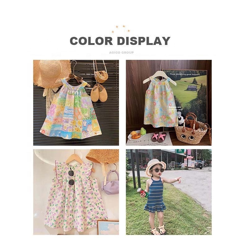 Girl's Summer Halter Neck Sleeveless A-line Dress Floral Princess Clothes for 3-8 Years Old Toddlers