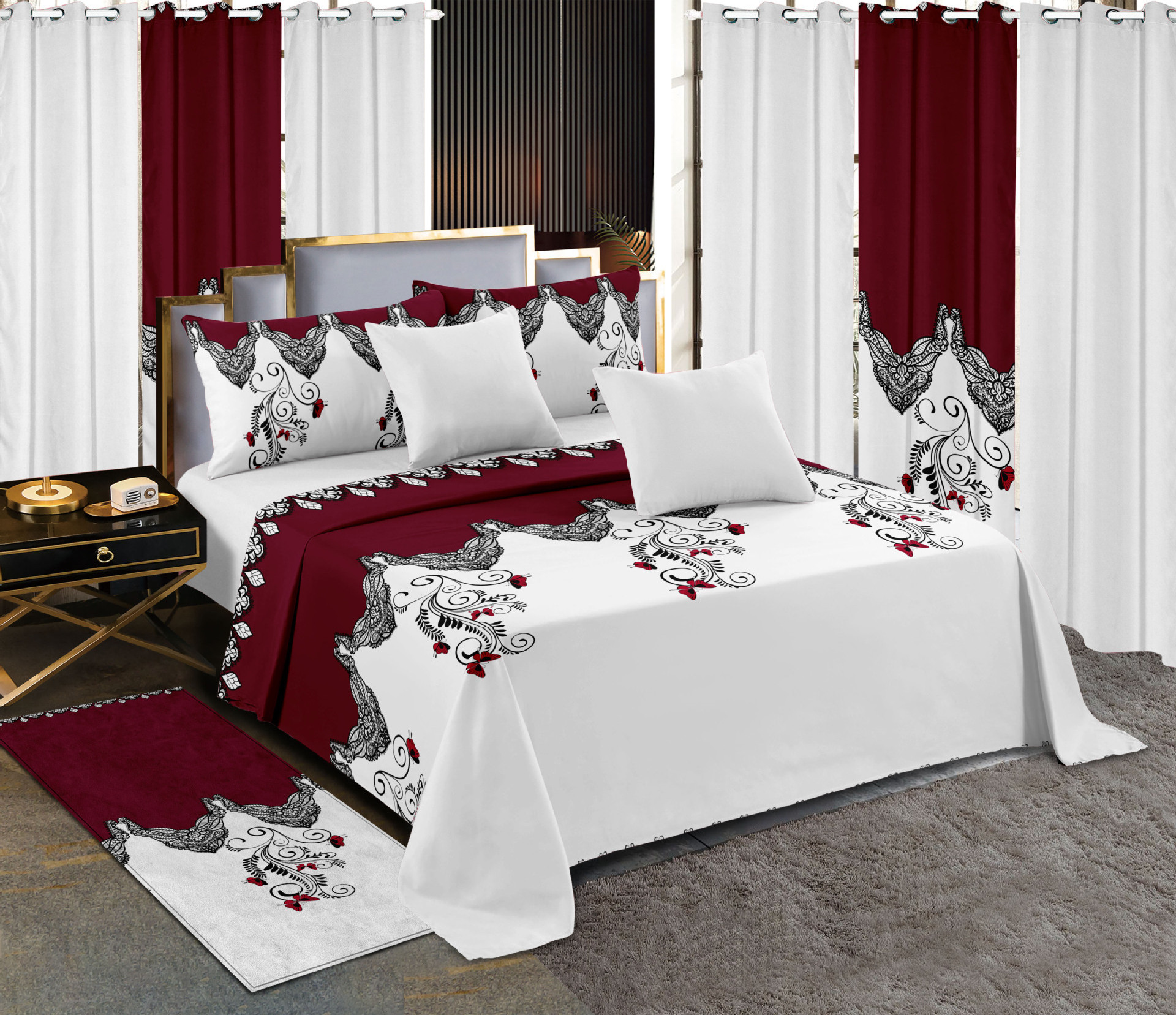 Sunny Textile 13-piece Bedding Sets With Matching Curtains Wholesale Duvet Cover Sets Foreign Trade Bedding Set