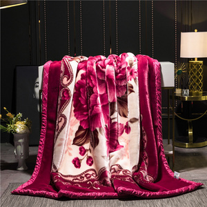 Sunny Textile High-end Gift Silk Blanket Wedding Blanket Double-layer Thick Raschel Blanket