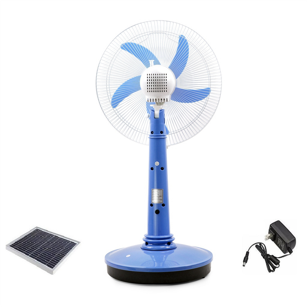 Outdoor 12 inch Solar powered DC table fan 12v 24v brushless DC motor 40w solar panel for gazebo  greenhouse & tool house