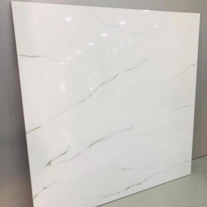 1200x1200MM Big Size Italian Design Elegant Full Polished Glazed White Marble Look Porcelain Floor Tile