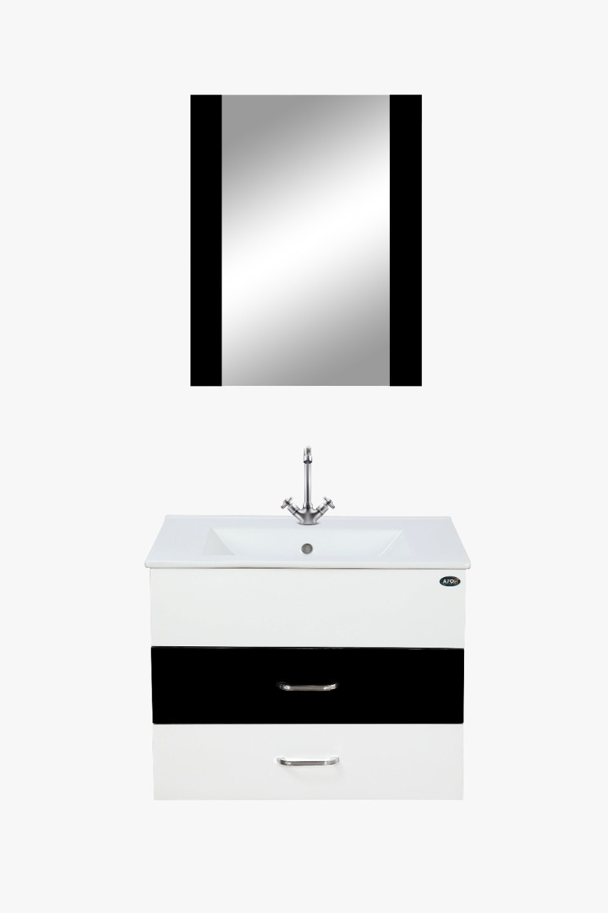 Hot sell new style high quality  wall mounted white waterproof pvc bathroom cabinet with sink and mirror