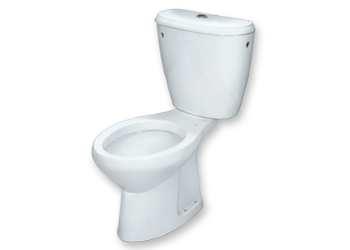 Siphonic Dual Flush S Trap Two Piece Toilet Wc Water Closet Toilet with Soft Close Seat Cover