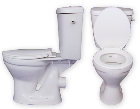 Siphonic Dual Flush S Trap Two Piece Toilet Wc Water Closet Toilet with Soft Close Seat Cover