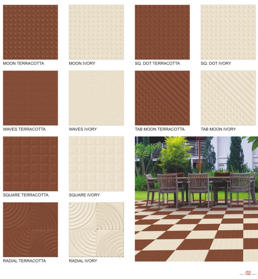 Anti slip 300x300 mm high quality outdoor garden balcony path driveway garage heavy duty floor tile