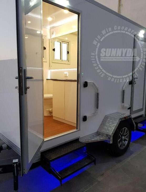 Energy effective economic prefabricated toilets mobile trailer toilet for sale