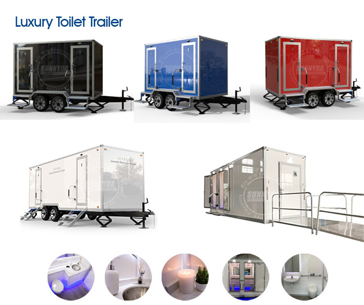 High End VIP Single Mini Mobile Portable Bathroom Luxury Trailer Toilet for Sale