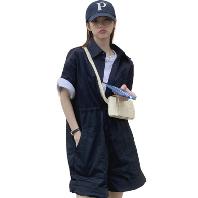 Korean style breathable small short casual overalls