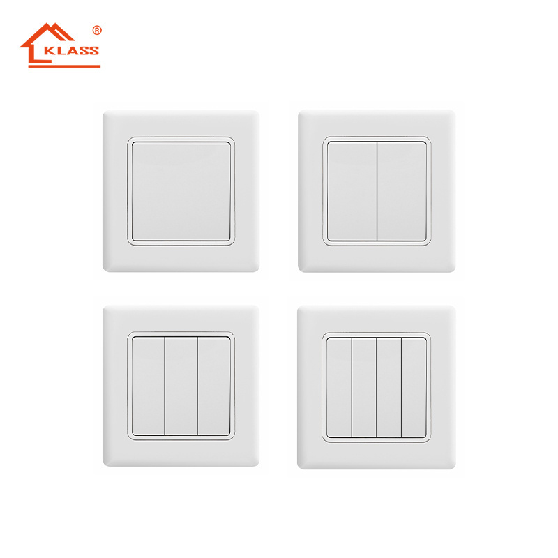 SASO Saudi Arabia Uk Standard Wholesale Wood Grain Color 86*86mm Wall Plate 10A Gang Electric Wall Switches For Home