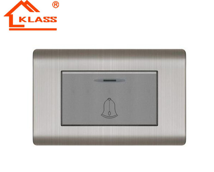 BS single US Wall electrical Switch and sockets stainless steel panel and US 6 PIN socket with 118 size frame