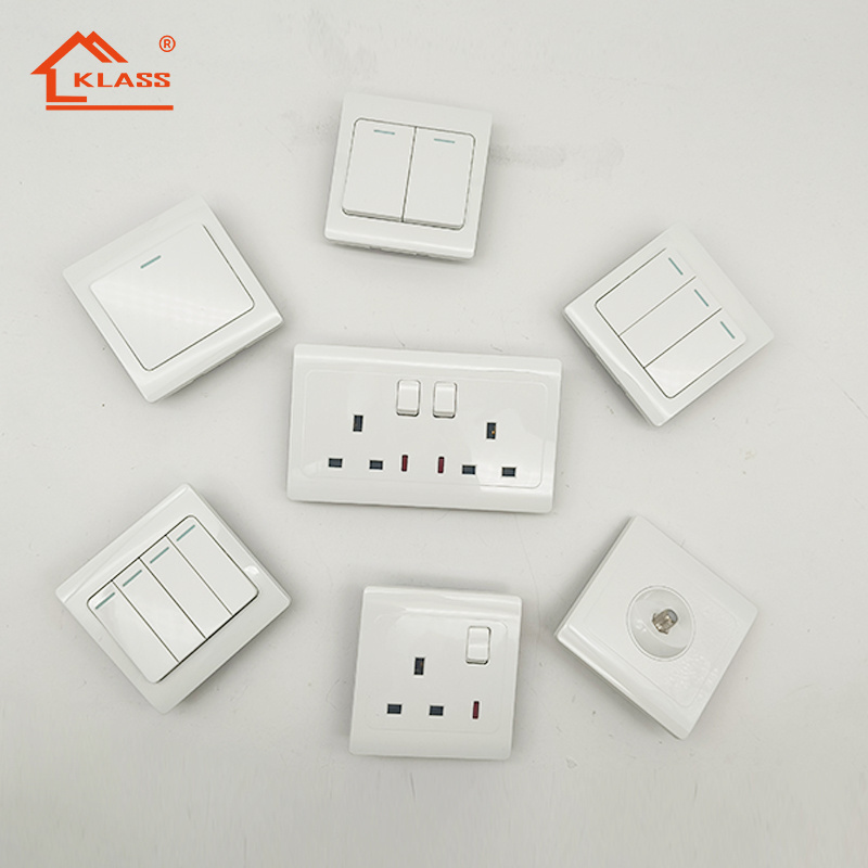 KLASS good quality ks22 series PC material Modern Electrical light switch wall switch European standard switches and sockets