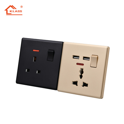 KLASS Light Switches 110v 250v Electrical UK Standard British Type Electric Power 1/2 Way 1/2/3/4 Gang Pc Wall Switch