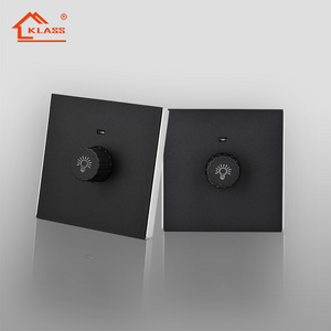 UK standard 220V Black color Electric ceiling fan speed regulator dimmer light switches for sale