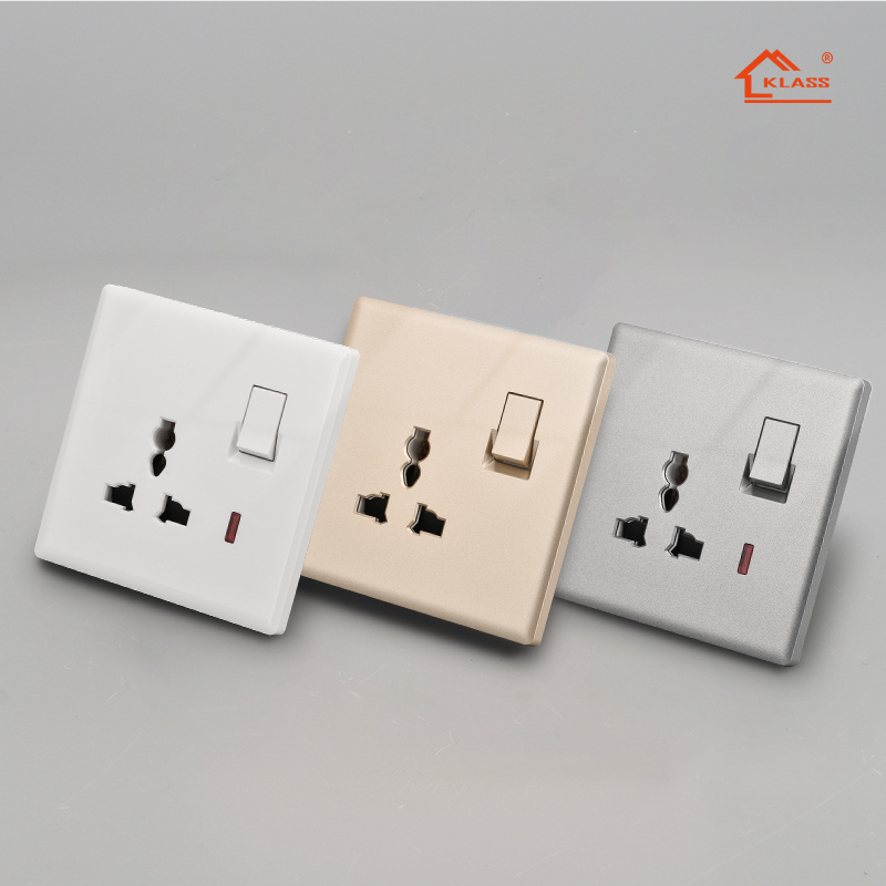 1 Gang Single Way Smart Home Switches Flame Retardant PC Panel Wall Lamp light Electrical Switch socket