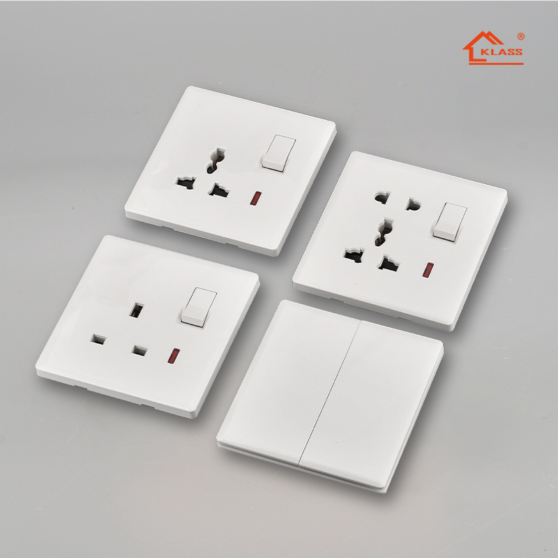 1 Gang Single Way Smart Home Switches Flame Retardant PC Panel Wall Lamp light Electrical Switch socket