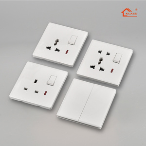 1 Gang Single Way Smart Home Switches Flame Retardant PC Panel Wall Lamp light Electrical Switch socket