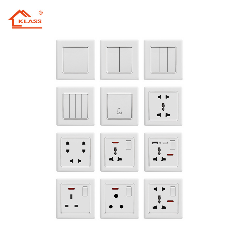 SASO Saudi Arabia Uk Standard Wholesale Wood Grain Color 86*86mm Wall Plate 10A Gang Electric Wall Switches For Home