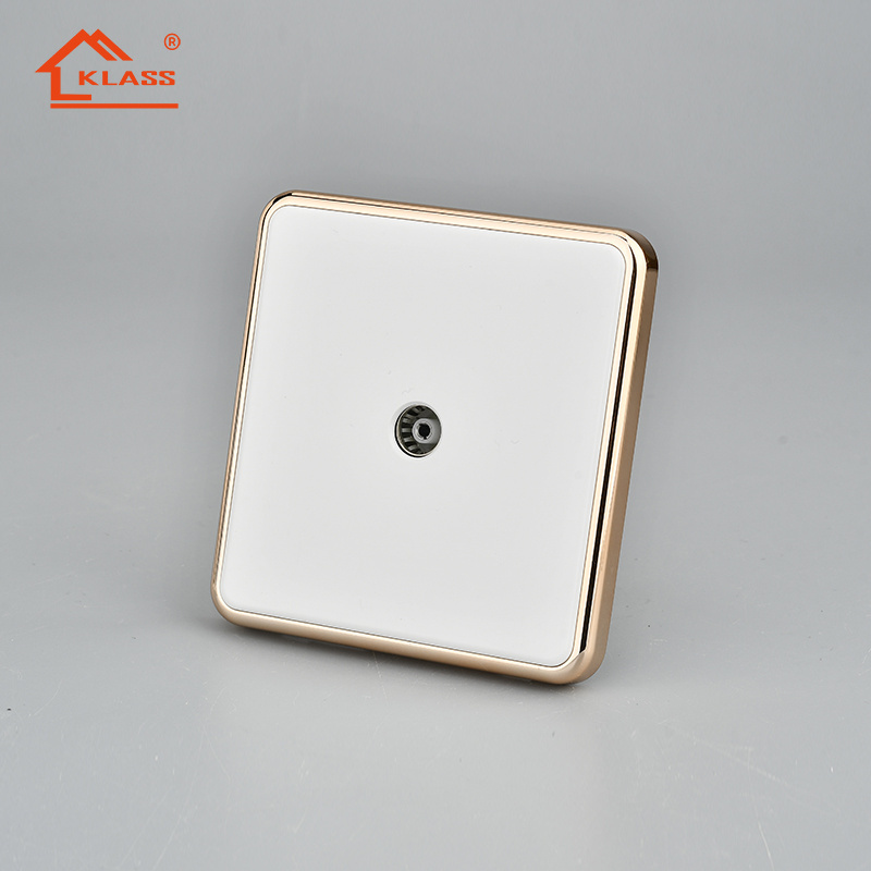 Wholesale pc golden Color 86*86mm Electric Switches And Sockets Wall Plate 10A 13a 16a Gang Electric Wall Switches For Home