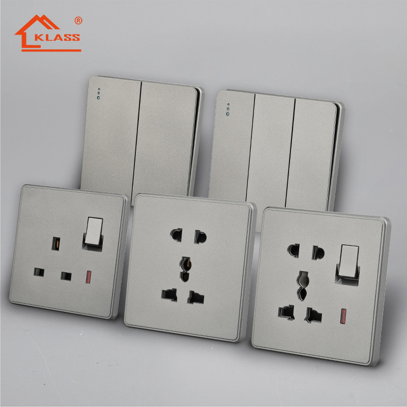 KLASS  UK Standard Universal Wall Electric Light Socket 3 Pin Socket Switch