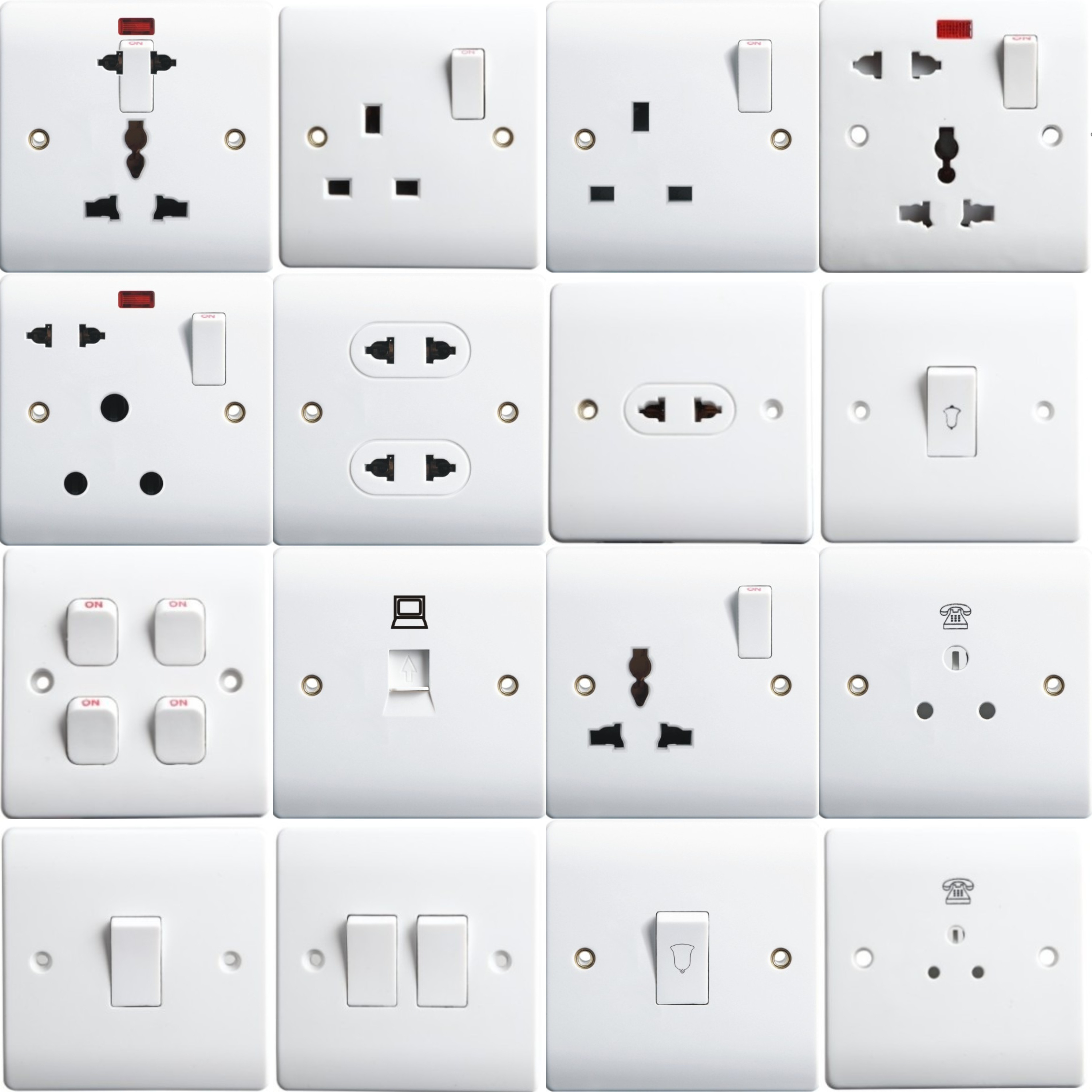 Factory price oem on off light switch 2gang 1way surface mounted wall switch light 2gang 2 way switch and socket