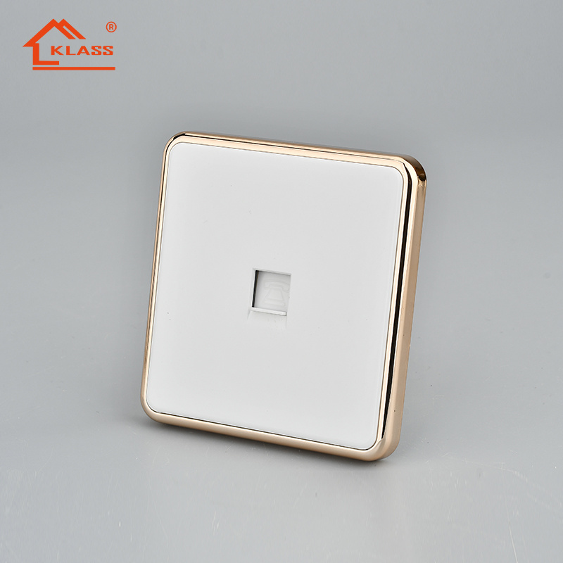 Wholesale pc golden Color 86*86mm Electric Switches And Sockets Wall Plate 10A 13a 16a Gang Electric Wall Switches For Home