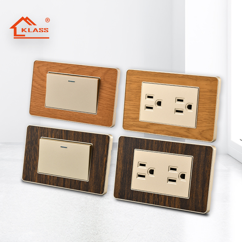 KLASS USA 2 Gang PC Plastic GFCI Decorative Receptacle GFI Wall Socket Switches Outlet Cover Plate for Electric socket