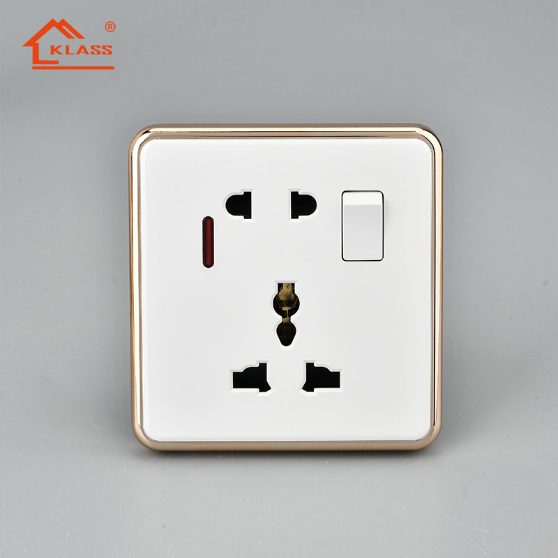 Uk Wall Light Switches and Sockets Modern Phnom Penh Premium Luxury Desighome Electrical 110v Wholesale Price High Quality White