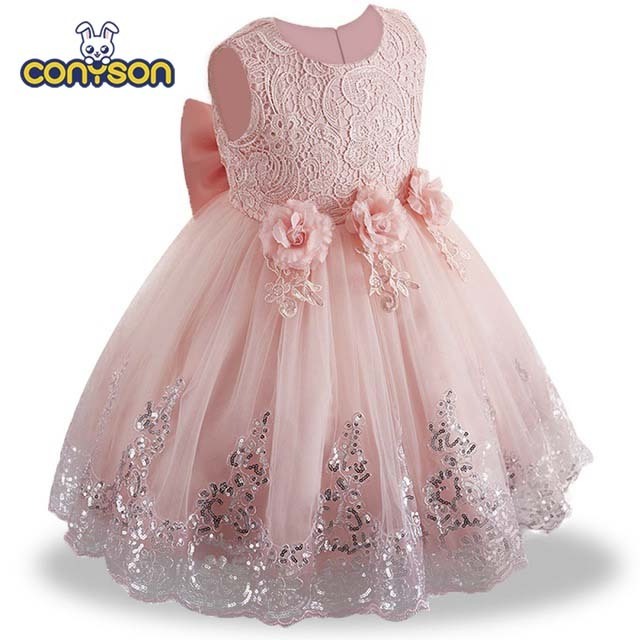 European Style Children Clothing Girl Wedding Dress Kids Lovely Birthday Party Tutu Dresses For Girls Sleeveless