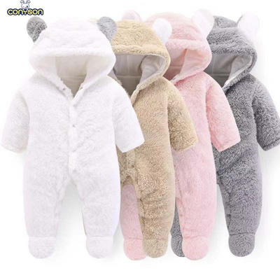 Wholesale Polyester Knitted Bodysuit Long Sleeve New Born Baby Clothes Rompers Winter Baby Romper Baby Onesie