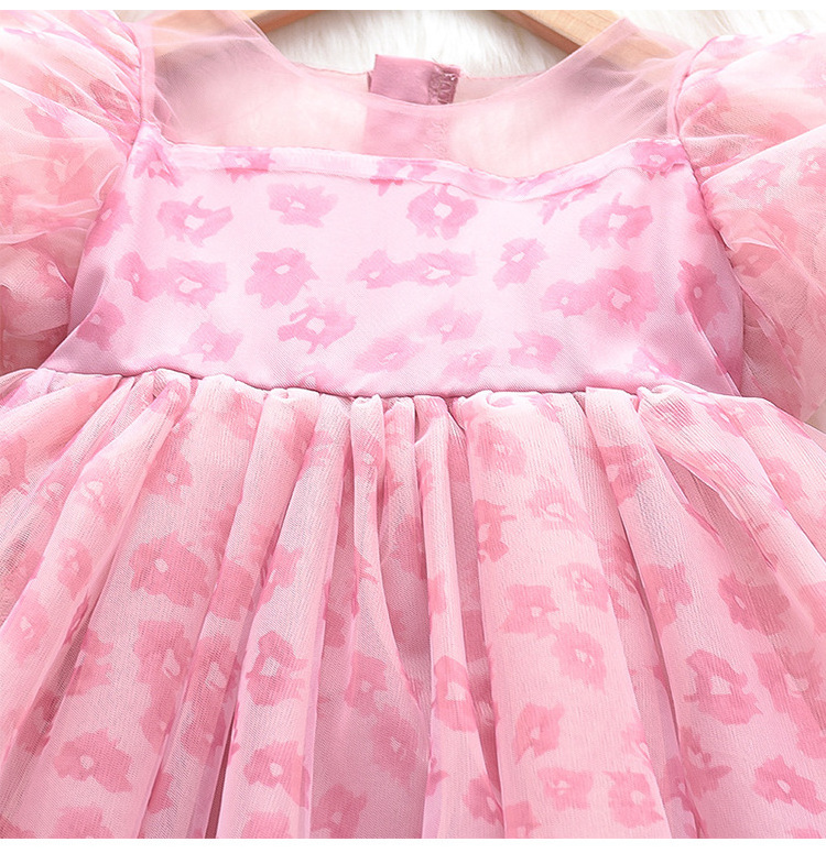 Conyson Wholesale 2023 Hot Sale Summer Children Tulle Flower Fairy Dresses Girl Ball Prom Mesh Princess Little Girl Dress