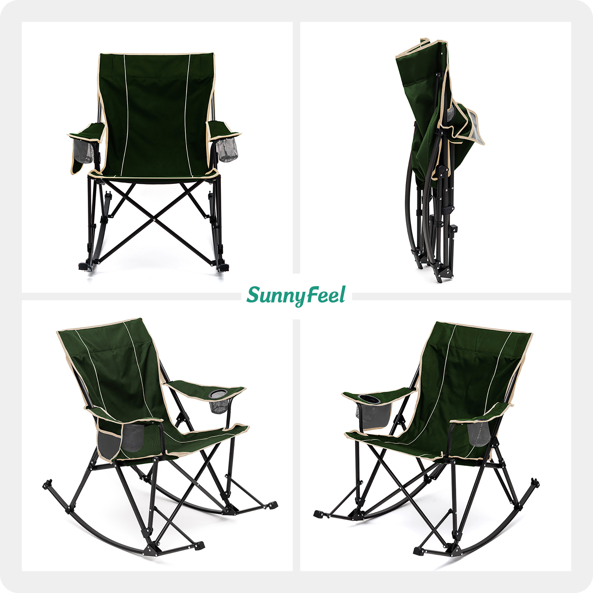 SunnyFeel Outdoor Ultra Light Hammock Portable Beach Moon Camping Folding Rocking Chair