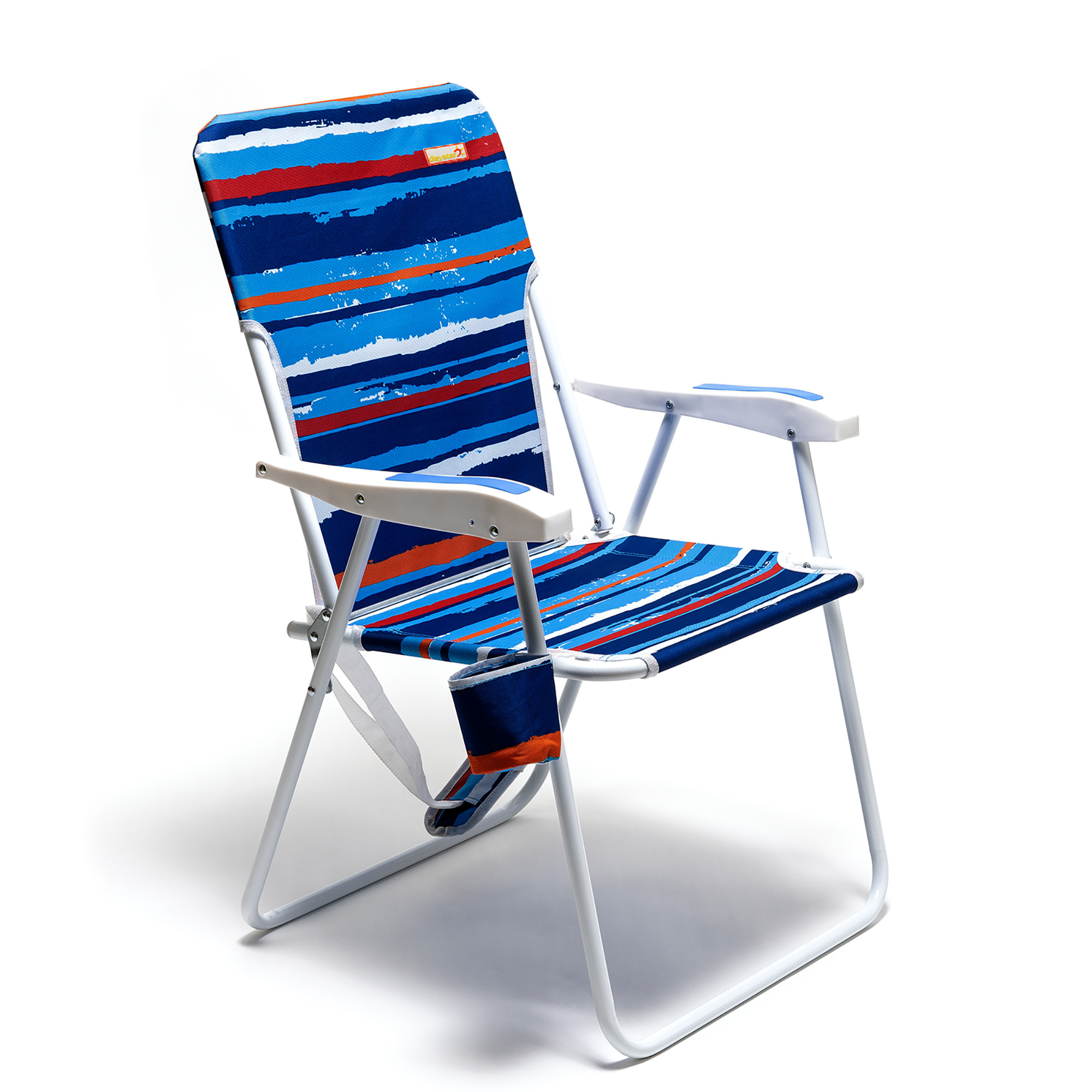 SunnyFeel Portable Tall Beach Chair - SunnyFeel Orange - Heavy-Duty Sand Chair for Adults - Foldable Camping Chair