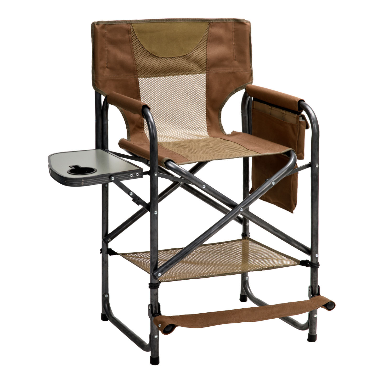 SUNNYFEEL Camping Directors Chair Oversized Portable Folding Chair with Side Table,Fishing,Trip,Picnic,Lawn,Concert