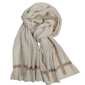 Hot selling loose knit pure cashmere scarf and shawl