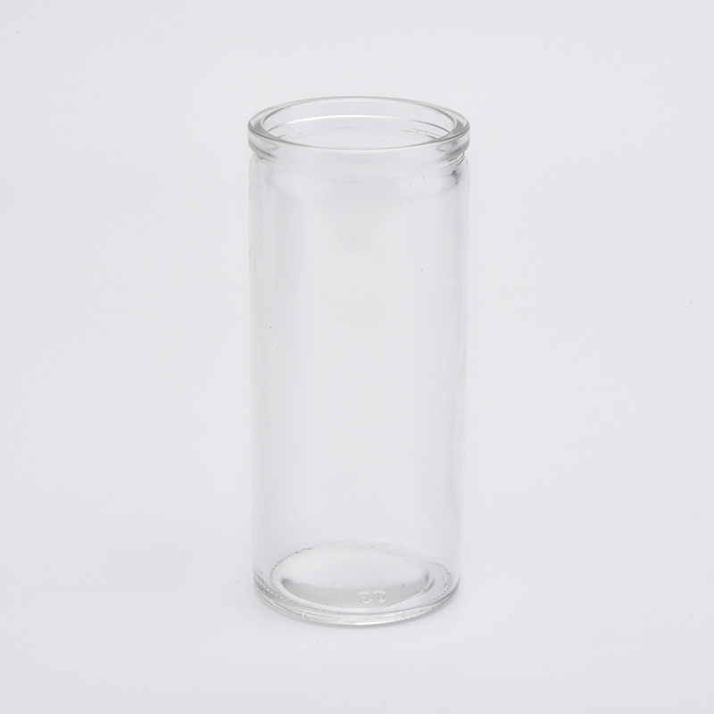 Empty 8oz Tall Glass Religious Church Candle Votive 7 Day Candle Glass Jar Wholesale