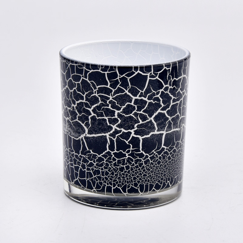 cracked pattern glass candle holders from Sunny Glassware