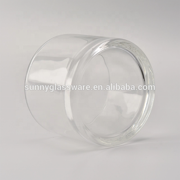 Hot Sale 12oz Clear Glass Candle Jars With Lids 3 wick